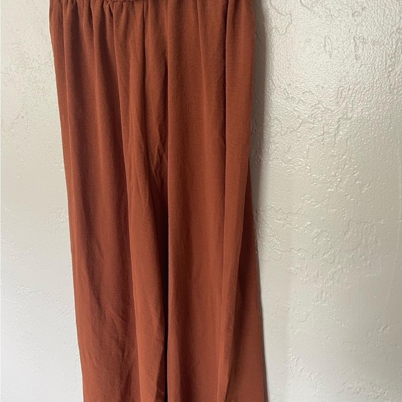 Cupshe Flowy Pants NWT Terra Cotta Color Size S Drawstring Waist - Picture 1 of 3